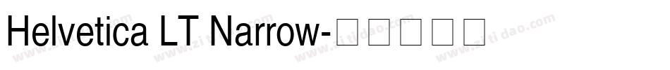 Helvetica LT Narrow字体转换